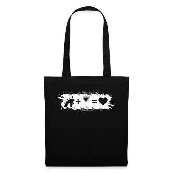 Grunge Rectangle - Heart - Wine - Climbing - - Tote Bag - black - Front