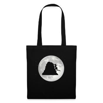 Full Moon - Female Climbing - - Tote Bag - black - Front
