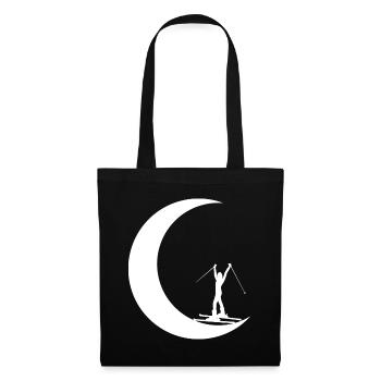 Crescent Moon - Skiing - Female - Skiing - Tote Bag - black - Front