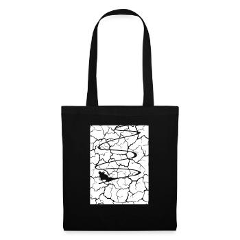 Ligne courbe - Ski - (12) - Sac en tissu - noir - Devant