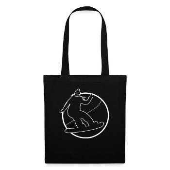 Cercle - Snowboard - (4) - Sac en tissu - noir - Devant