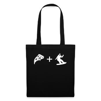 Pizza - Female Snowboarding - - Tote Bag - black - Front