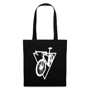 Triangle - Cyclisme - (4) - Sac en tissu - noir - Devant