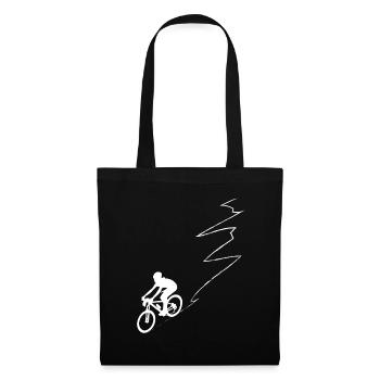 Ligne de courbe - Cyclisme - (5) - Sac en tissu - noir - Devant