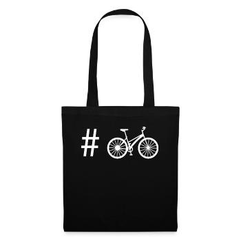 Hashtag - Radfahren - - Stoffbeutel - Schwarz - Vorne