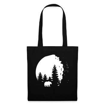 Arbres - Ours - (4) - Sac en tissu - noir - Devant