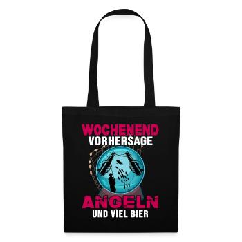Fishing "Fishing Weekend" Fishing Hooks - Tote Bag - black - Front
