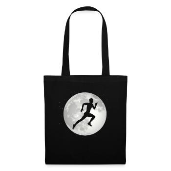 Pleine Lune - Course à pied - - Sac en tissu - noir - Devant