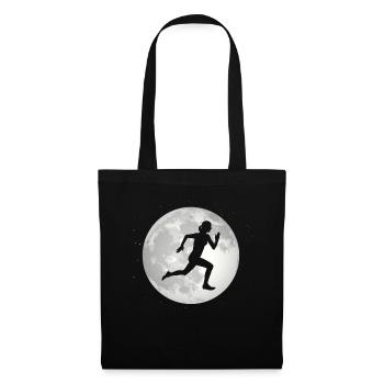 Pleine Lune - Course féminine - - Sac en tissu - noir - Devant