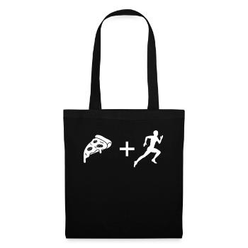 Pizza - Course à pied - - Sac en tissu - noir - Devant