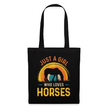 Just a girl who loves horses - Tote Bag - black - Front