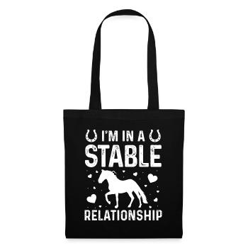 Je suis dans une relation stable - Sac en tissu - noir - Devant