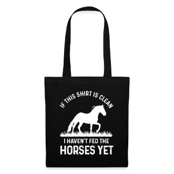 Si cette chemise est propre, j’ai les chevaux n - Sac en tissu - noir - Devant