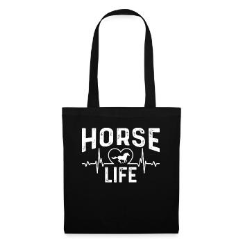 Vie équestre - Sac en tissu - noir - Devant