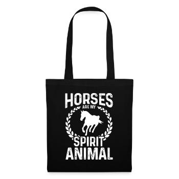 Horses are my soul animal - Tote Bag - black - Front