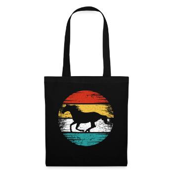 Cheval Rétro - Sac en tissu - noir - Devant