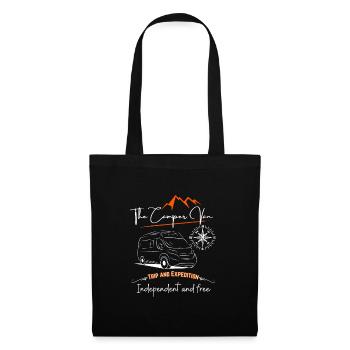 Camper van motorhome saying + motif - Tote Bag - black - Front