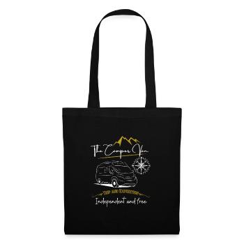 Camping-car camping-car disant + motif - Sac en tissu - noir - Devant