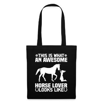 This is what a real horse lover looks like - - Tote Bag - black - Front