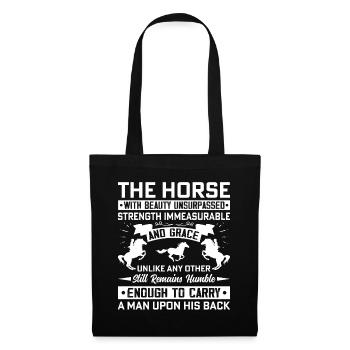 Le cheval à la beauté et à l’inégalabilité - Sac en tissu - noir - Devant
