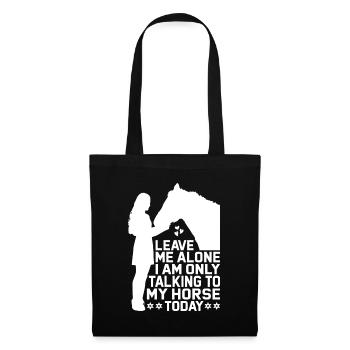 Laissez-moi tranquille, je ne parle qu’à mon - Sac en tissu - noir - Devant