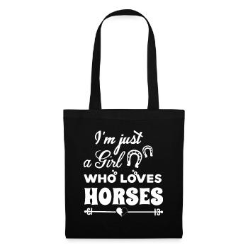 I'm just a girl who loves horses - - Tote Bag - black - Front