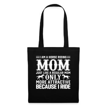 Je suis une mère d’équitation, comme un courage normal - Sac en tissu - noir - Devant