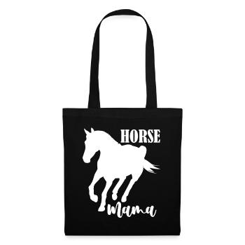 Maman cheval - - Sac en tissu - noir - Devant