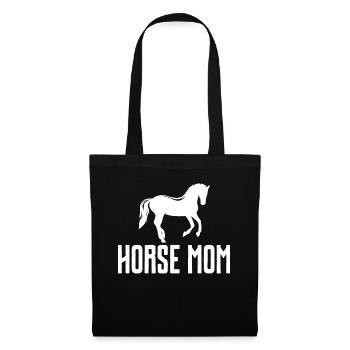 Maman cheval - - Sac en tissu - noir - Devant