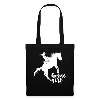Fille de cheval - - Sac en tissu - noir - Devant