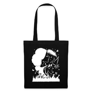 Fille Cheval - - Sac en tissu - noir - Devant