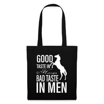Good taste in horses Bad taste b - Tote Bag - black - Front