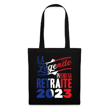 La Légende Prend Sa Retraite 2023 Retraité Vintage - Sac en tissu - noir - Devant