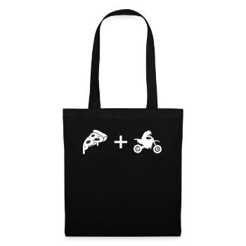 Pizza - Guy Motorcycle - - Tote Bag - black - Front