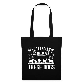 Yes, I really need all these dogs - Tote Bag - black - Front