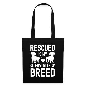 Saved is my favorite breed - Tote Bag - black - Front