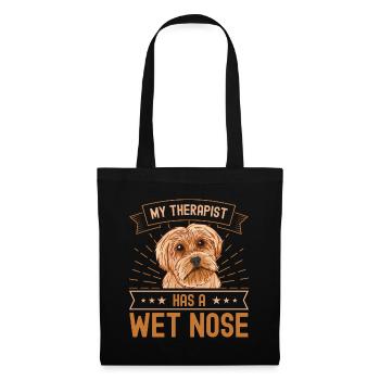 Mon thérapeute a le nez mouillé - Sac en tissu - noir - Devant