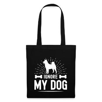 Ignorer mon chien - Sac en tissu - noir - Devant