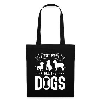 I just want all dogs - Tote Bag - black - Front