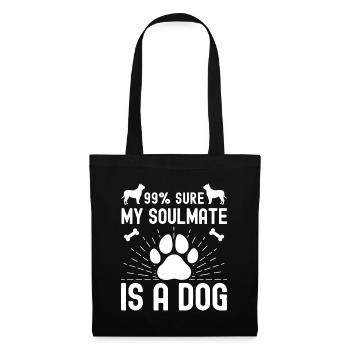 99 Bien sûr, mon âme sœur est un chien - Sac en tissu - noir - Devant
