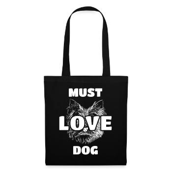 Doit aimer le chien - Sac en tissu - noir - Devant
