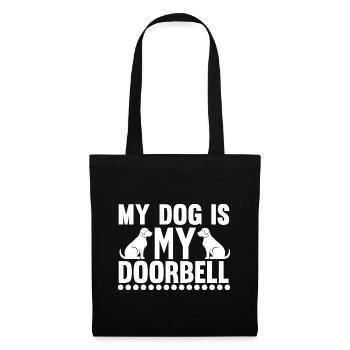 Mon chien est ma sonnette - Sac en tissu - noir - Devant