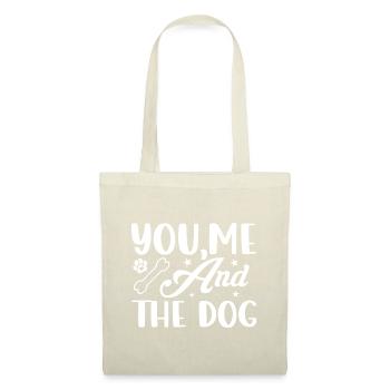 Toi, moi et chien - Sac en tissu - nature - Devant
