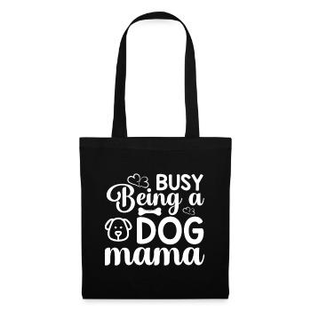 Busy as a dog mom - puppy - Tote Bag - black - Front