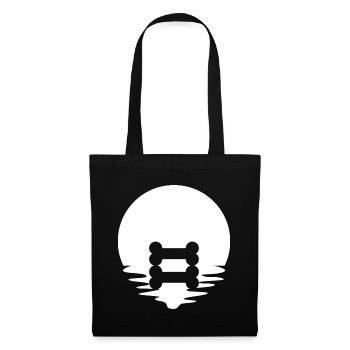 Circle and reflection - Dog bones - - Tote Bag - black - Front