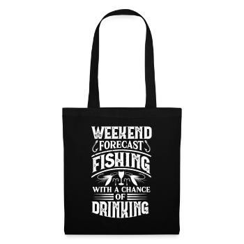 Weekend forecast fishing with a chance to tri - Tote Bag - black - Front