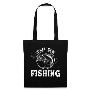 I'd rather fish - (2) - Tote Bag - black - Front