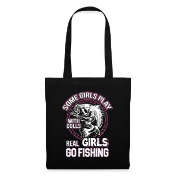 Certaines filles jouent avec des poupées De vraies filles - Sac en tissu - noir - Devant