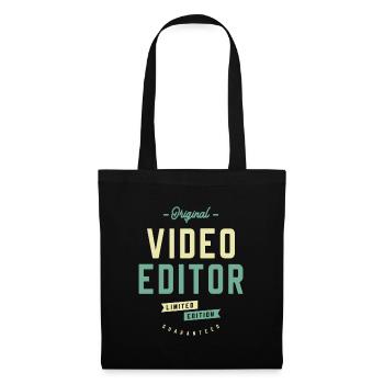 Video Editor Job Title Profession Birthday Worker - Tote Bag - black - Front