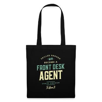 Front Desk Agent Job Profession Birthday Worker - Tote Bag - black - Front
